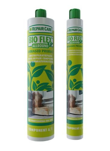 Repair Care BIOFLEX® ALLROUND für die dauerhafte und effiziente Holzergänzung oder Holzreparatur auf Biobasis im Innen-und Außenbereich