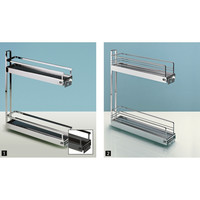 Hettich Frontauszug 90°, 2-etagig, CLASSIC, pulverbeschichtet silber (2)