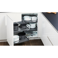 Hettich Moving Corner, pulverbeschichtet anthrazit - links und rechts