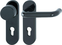 HOPPE Obj.-Kurzschild-Garnituren "Paris" - PVC schwarz - Feuerschutz