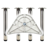 TOPFORM Tischbein - 80 x 710-730 mm - Stahl - mit Platten-Befestigung - rund