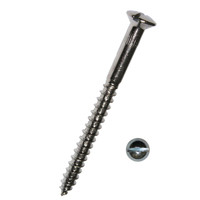 Holzschrauben - Linsenkopf - Schlitz - DIN 95 - Messing vernickelt