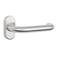 TOPFORM Obj.-Ovalrosetten-Drückerlochteil "TITANIA" - Edelstahl - Feuerschutz