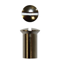 Hülsenmutter messing vernickelt mit Schlitz