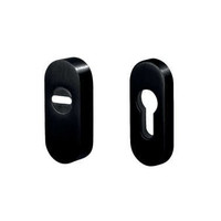 TOPFORM Schutz-Ovalrosette Tinos black - RAL 9005 feinstruktur