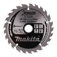 MAKITA HM-Kreissägeblatt Bohrung 20mm;  EFFICUT für Akku-Säge