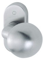 HOPPE Knöpfe auf Ovalrosetten - Edelstahl F69