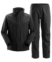 SNICKERS Regenbekleidungsset wasserdicht 8378 Regenjacke-  und Hose Schwarz