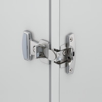 HETTICH Grundscharnier Selekta Pro 2000 E, 180 °, Auflage -3.2 mm, mit Spreizmuffen, vernickelt