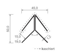 Menke Eckprofil - 6,0 m - einteilig - 15-19 mm