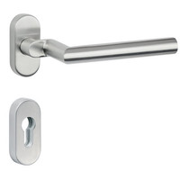 TOPFORM Obj.-Ovalrosetten-Garnituren "JUPITER" PZ/PZW (gekröpft) - Edelstahl - Feuerschutz