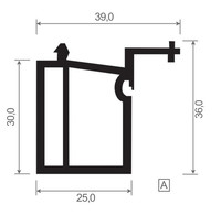 Menke Fensterbankanschlussprofil Schüco 391 30 mm Lg. 6,00 m