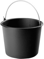 Baueimer und Mörtelkübel rund Kunststoff schwarz