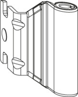 MACO Bandwinkel AS/PVC  Silber mit vormontierter Abdeckkappe