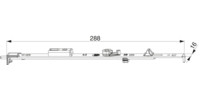 MACO MM Kantriegel unten und Schwenkplatte Beschlagsnut 12L 9/13V