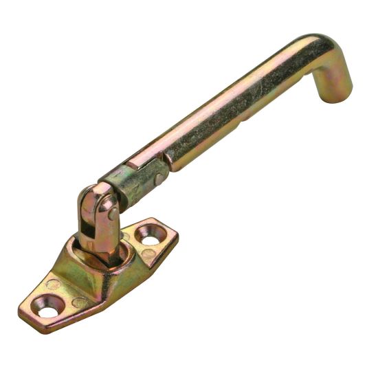 Auf dem Bild ist eine dänische Fenstersicherung in galvanisch verzinkt zu sehen.