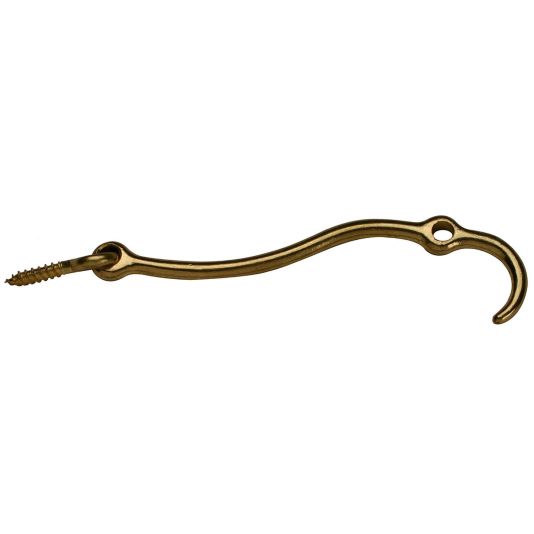 Auf dem Bild ist ein dänischer Sturmhaken in Messing poliert zu sehen.