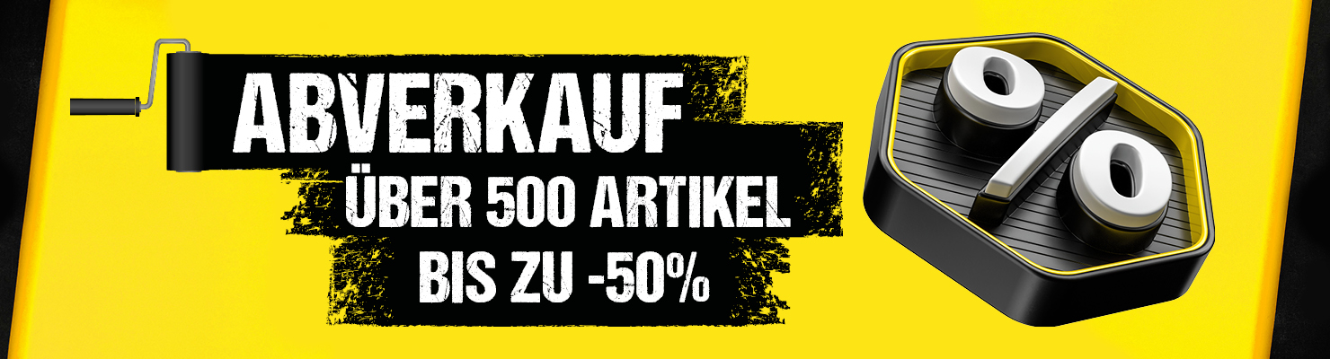 Abverkauf: Über 500 Artikel - bis zu 50% Rabatt! Nur solange der Vorrat reicht!