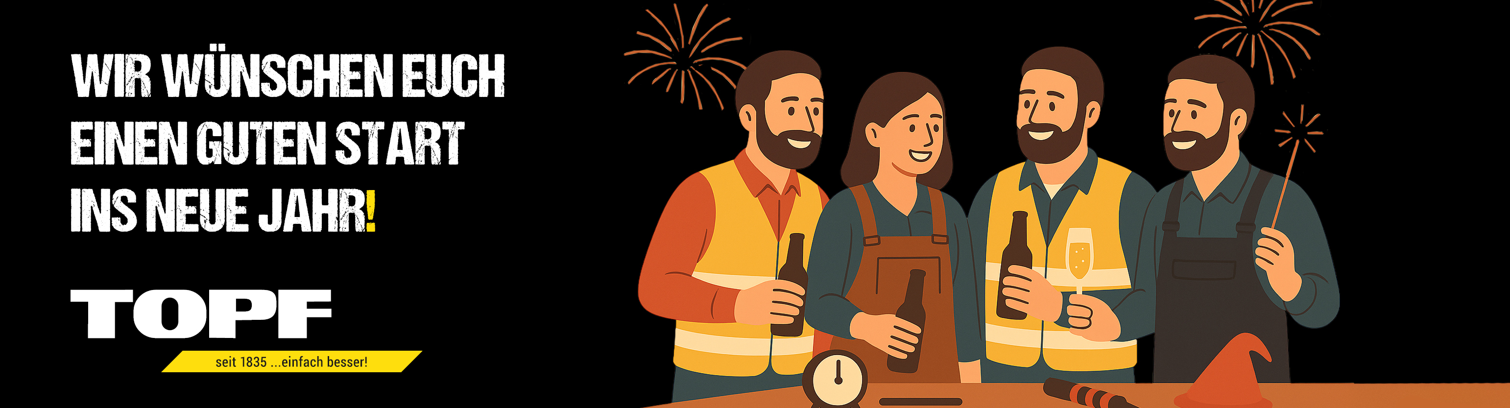 Wir wünschen euch einen guten Start ins neue Jahr!
